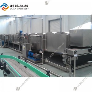 Water spray pasteurizer and cooling