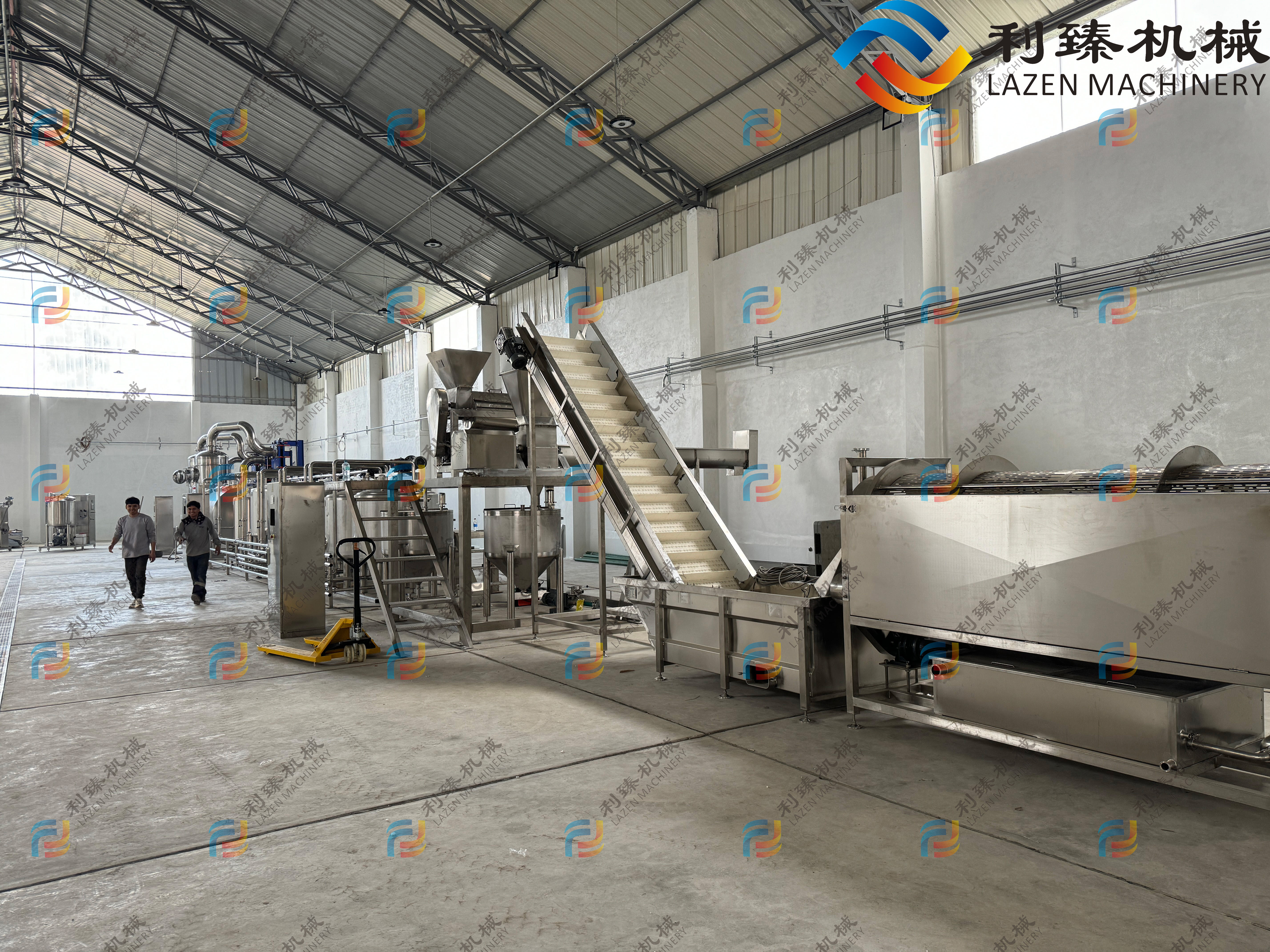 Juice concentrate production line project installation site of LAZEN MACHINERY